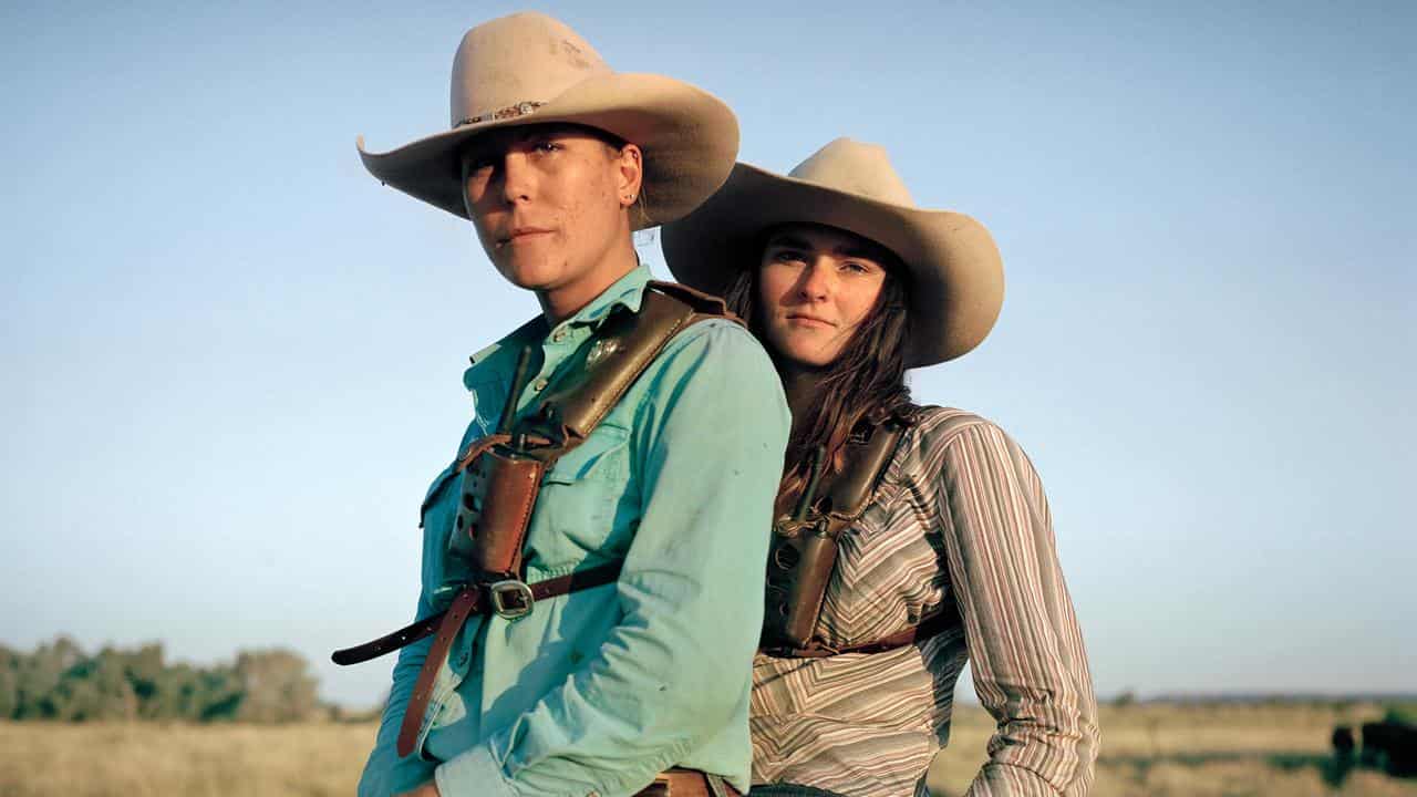 Adam Ferguson's portrait of drovers Faren and Violet.