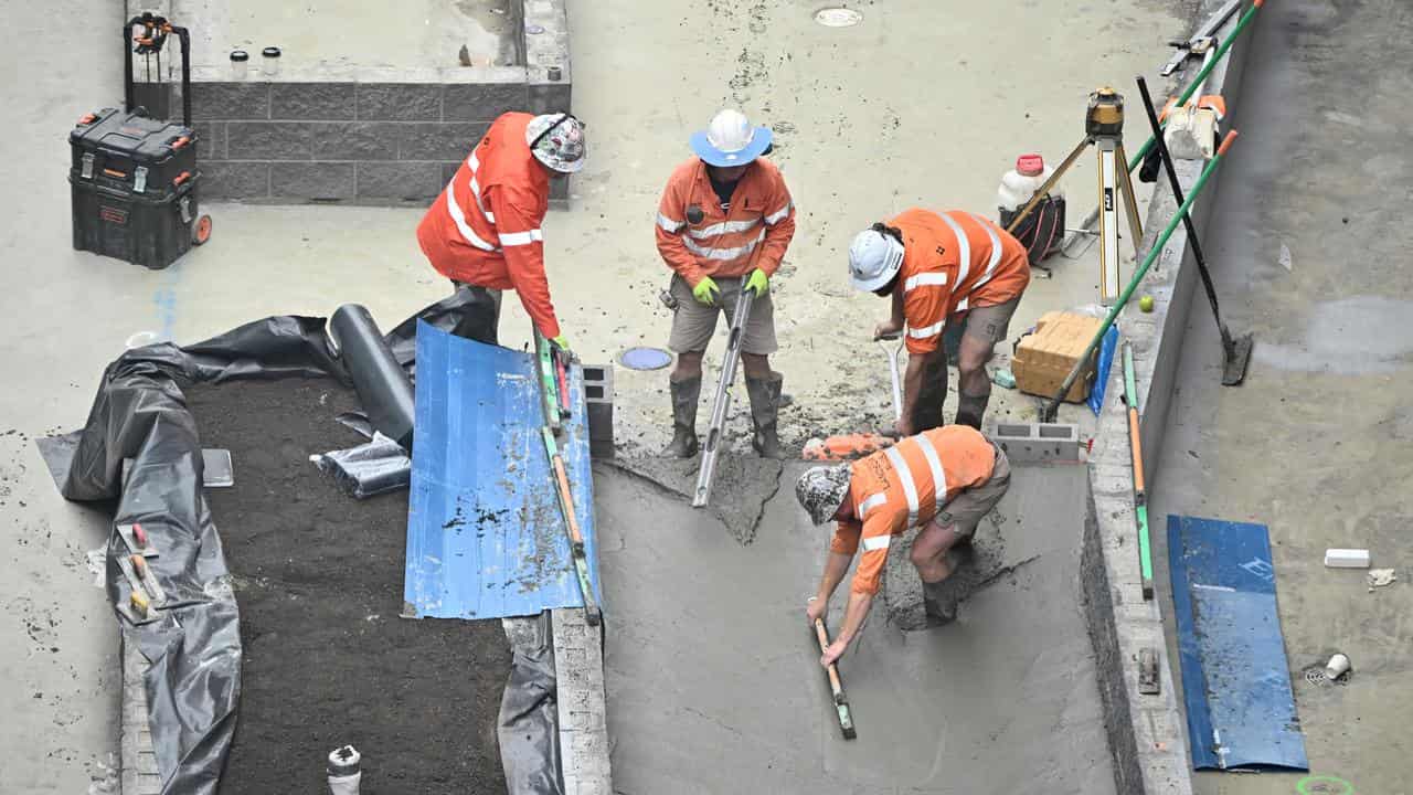 Construction workers in Melbourne