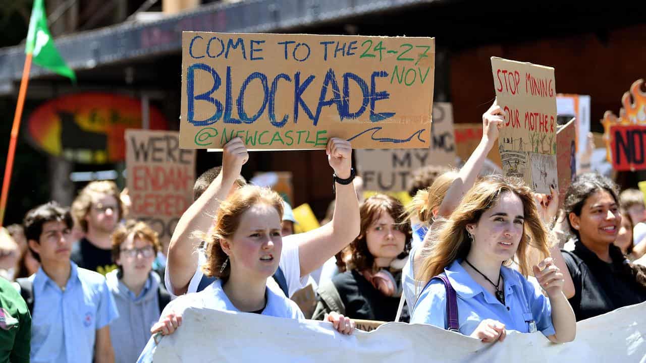 Climate protesters have marched in Sydney.