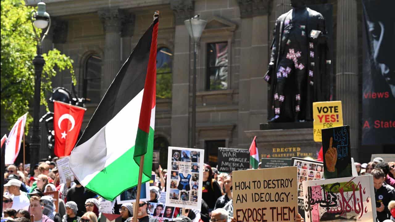 Melbourne march for Palestine