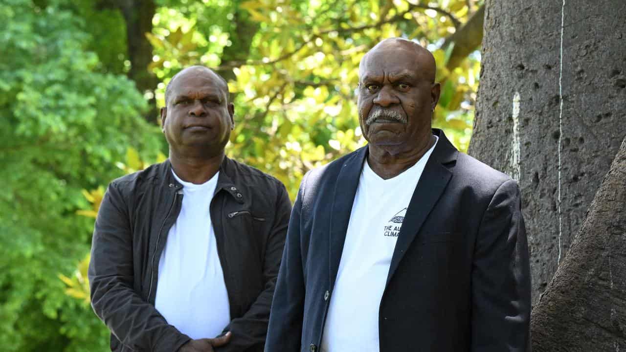 Uncle Pabai Pabai (left) and Uncle Paul Kabai