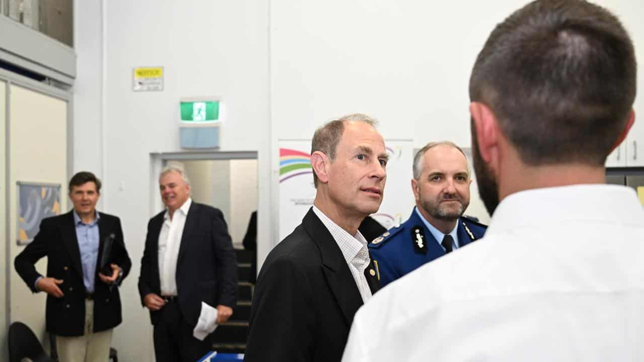 Prince Edward greets prison inmates in Sydney 