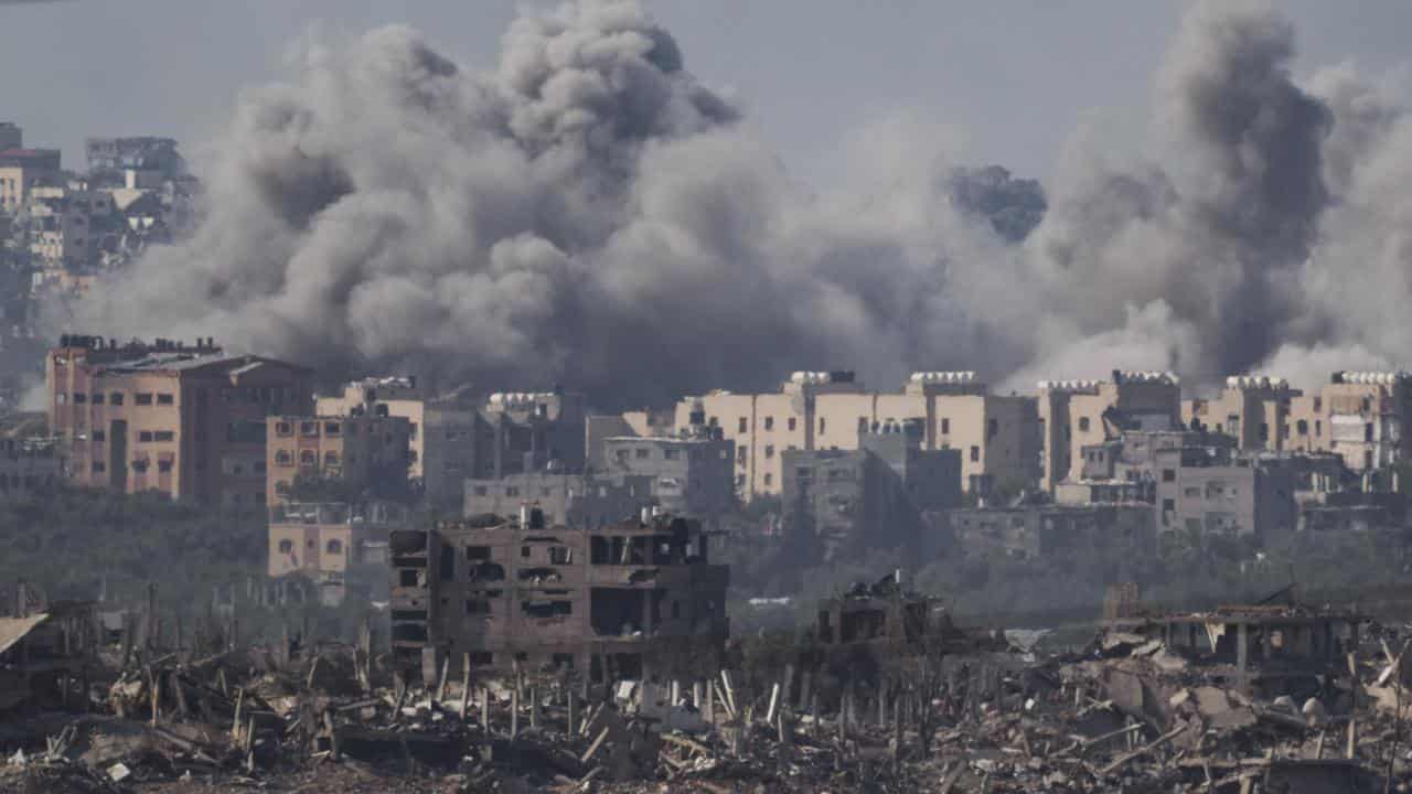 A file photo of Gaza under attack 