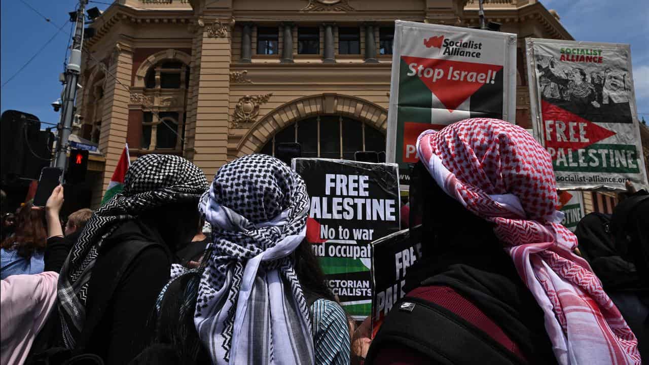 Pro-Palestine student rally Melbourne