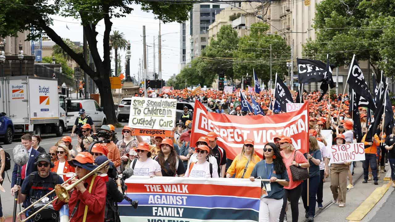 Walk against family violence in Melbourne 