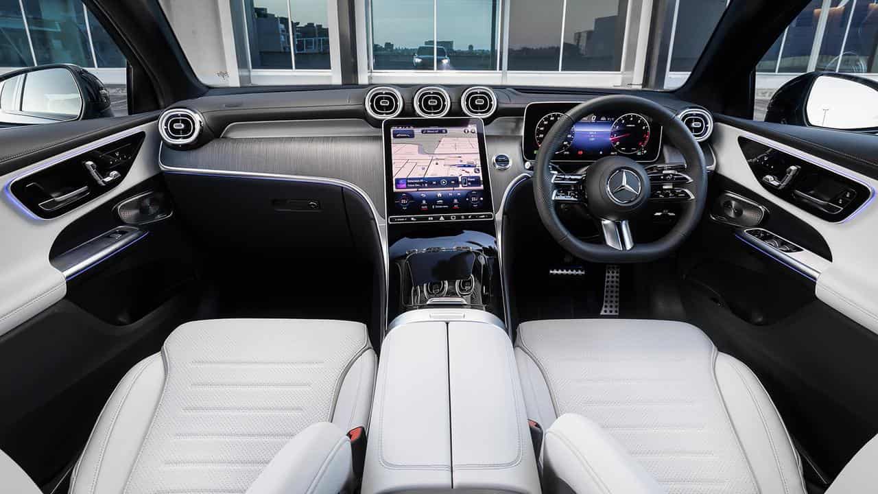 Mercedes-Benz GLC300 interior.