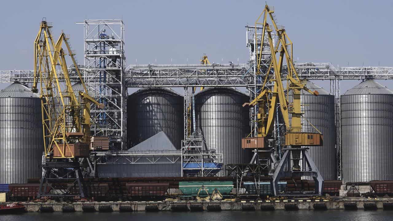 Grain storage terminal at the Odesa Sea Port