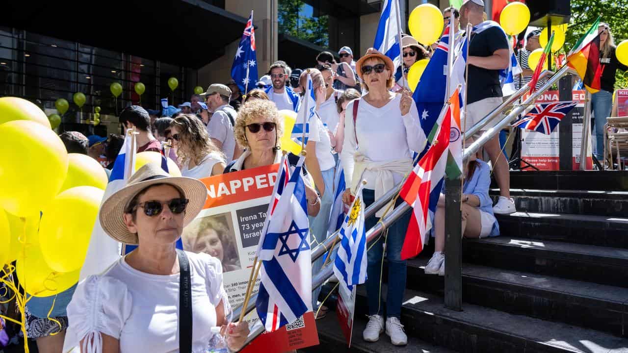 Thousands rallied in Sydney to demand the Gaza hostages be released.