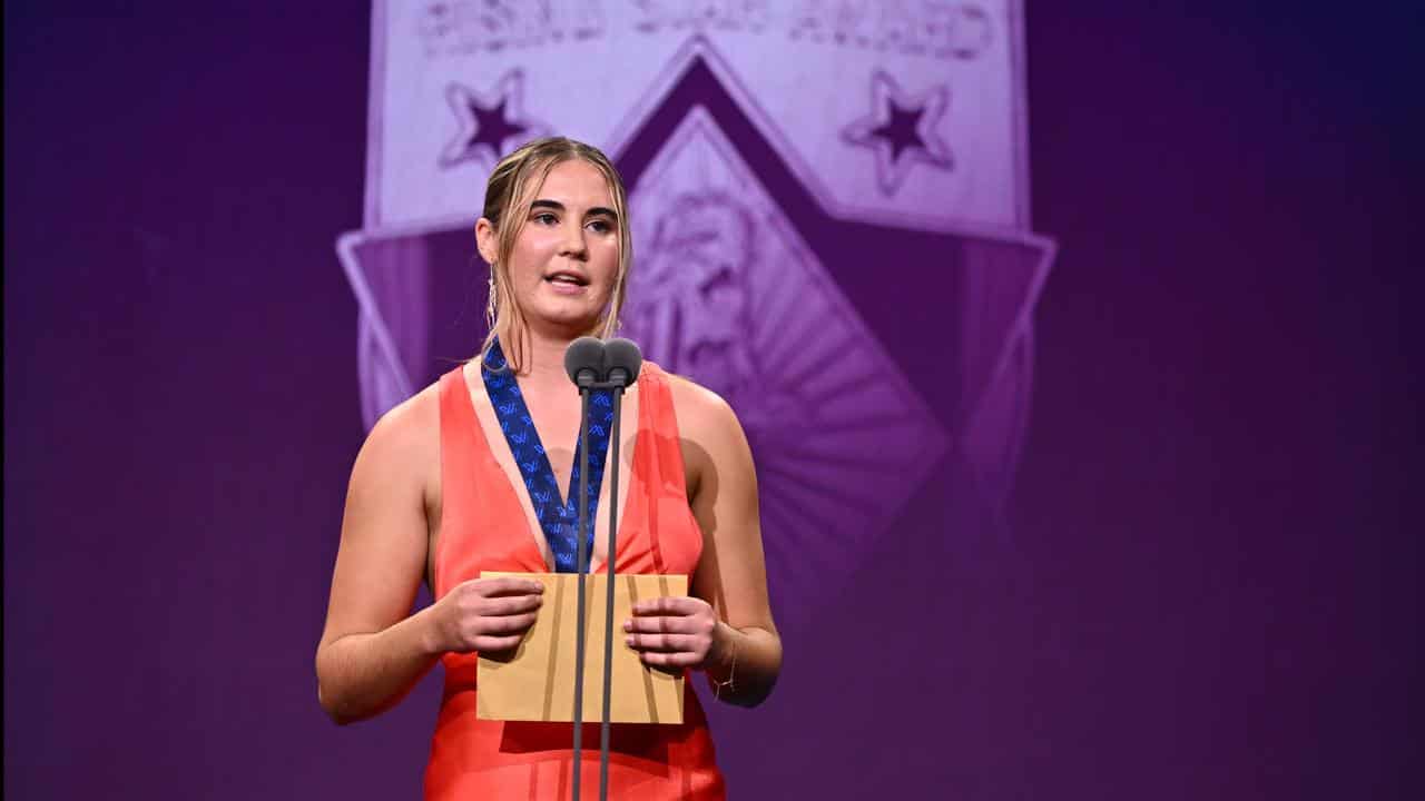 AFLW Rising Star winner Zarlie Goldsworthy.