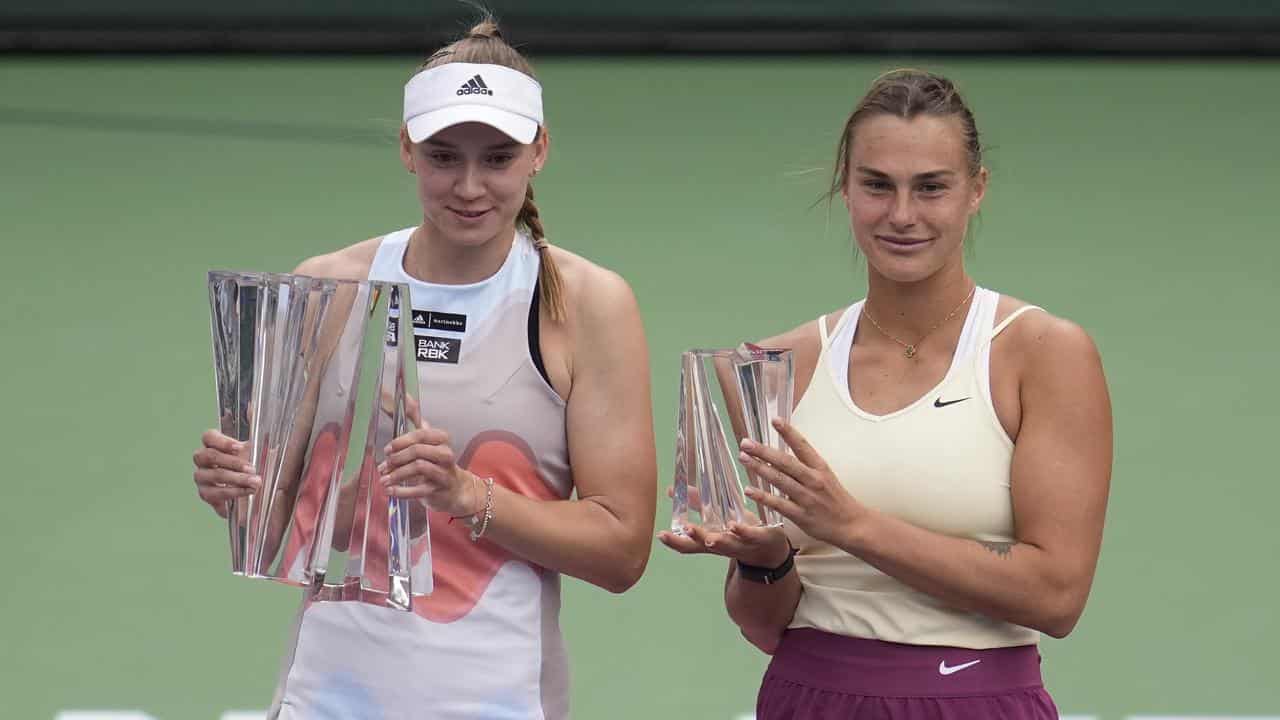 Elena Rybakina and Aryna Sabalenka.