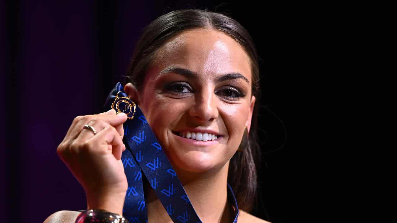 Richmond's Monique Conti was named the AFLW's 2023 best and fairest.