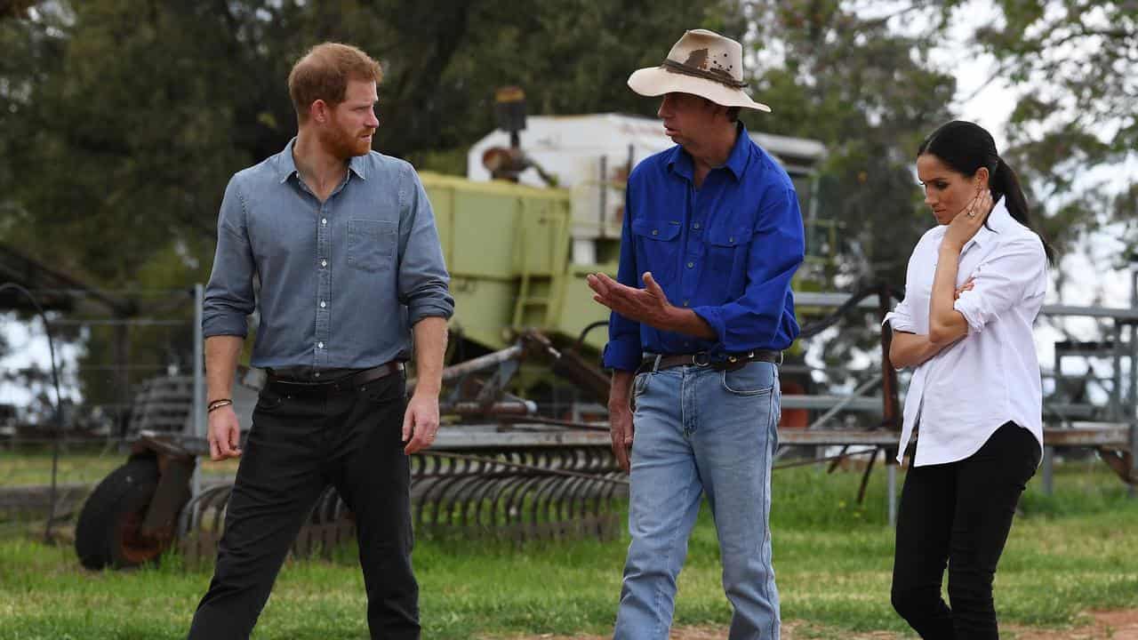 Britain's Prince Harry, the Duke of Sussex and his wife Meghan