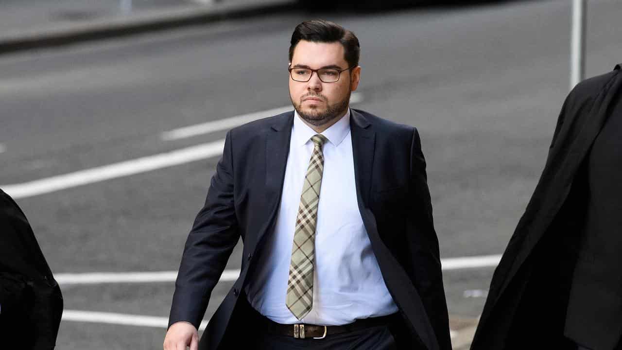 Bruce Lehrmann arrives at the Federal Court in Sydney.