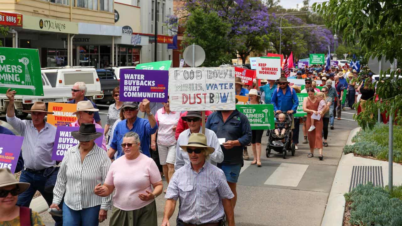 The rally in Deniliquin on November 21.