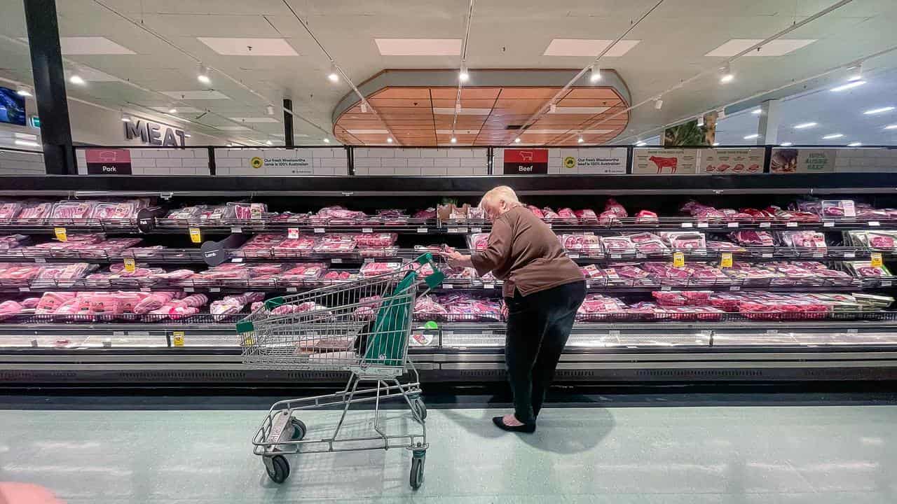 The meat section at a supermarket