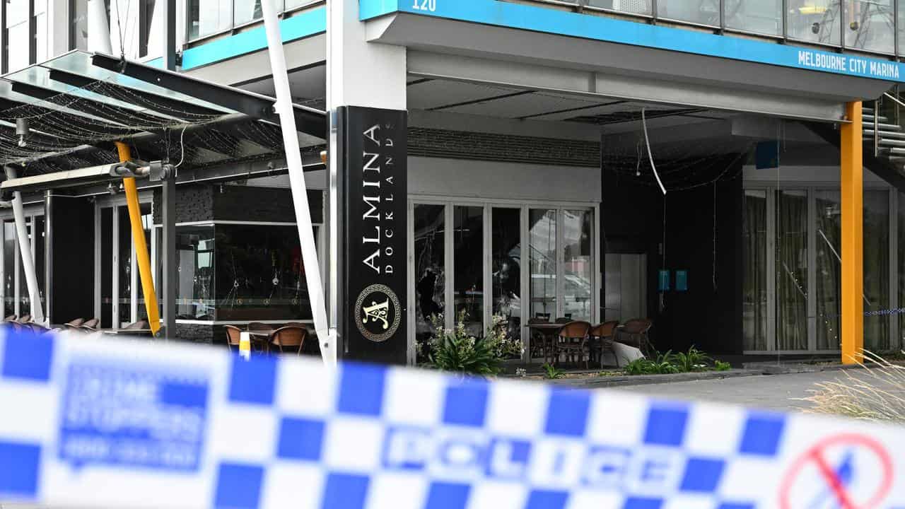 Arson attack on Melbourne restaurant.