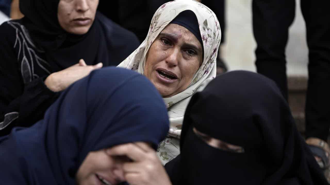 Palestinians whose family members have been killed in the Gaza Strip