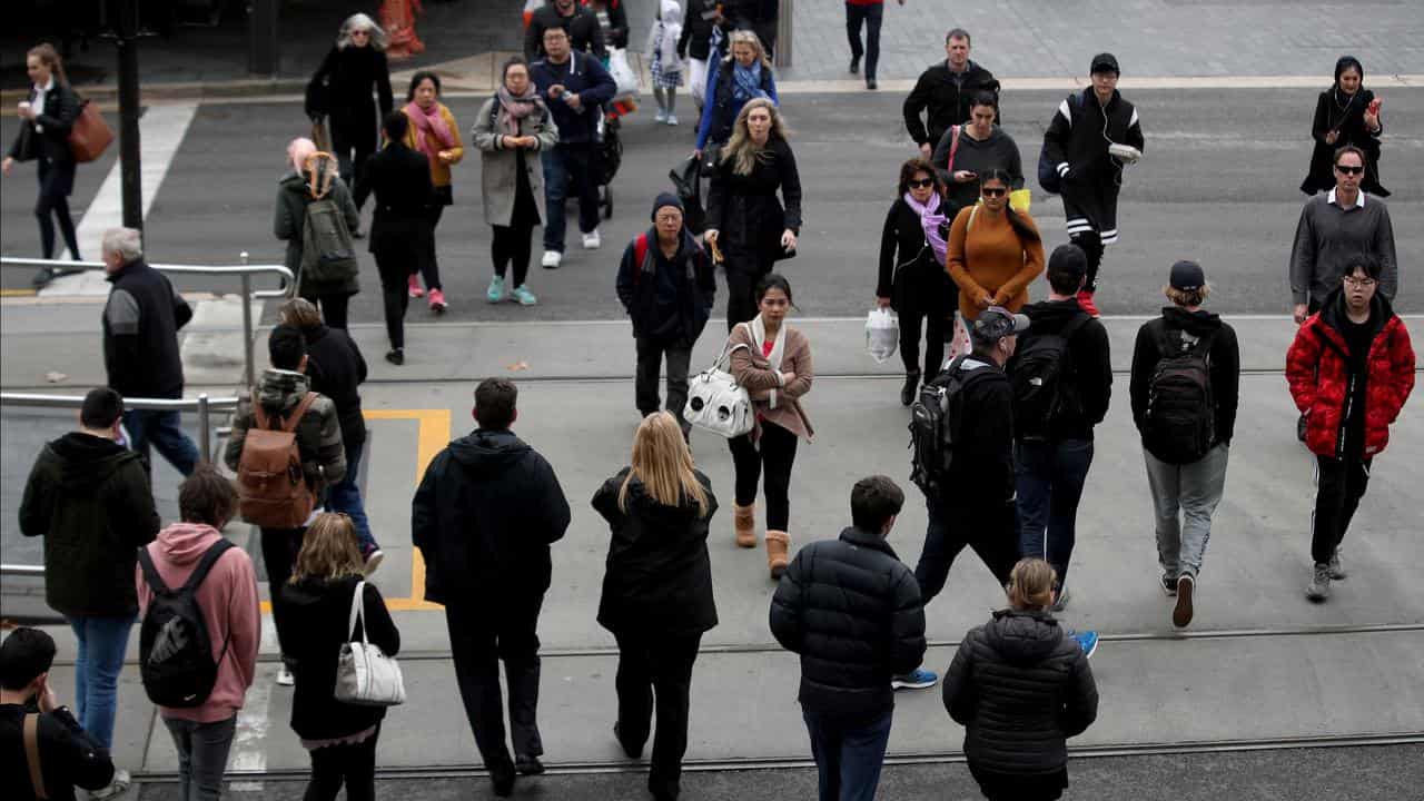 Pedestrians cross a street (file image)