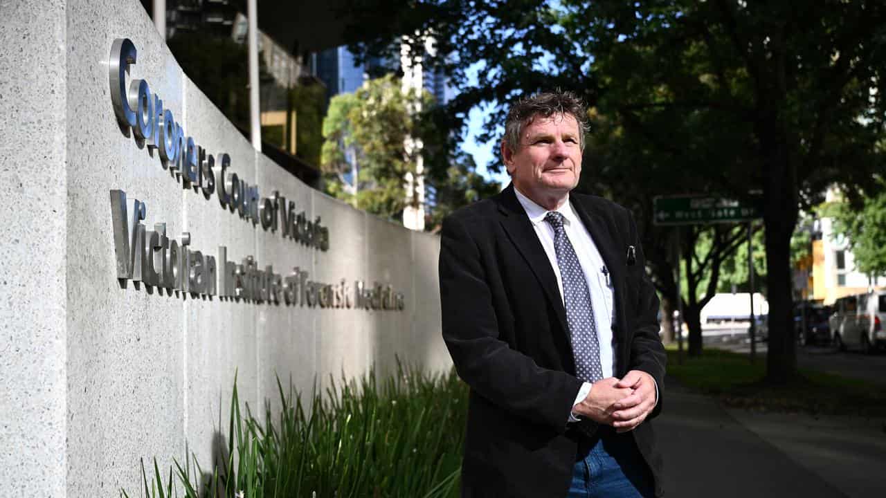 Paul Warren outside the coroner's court