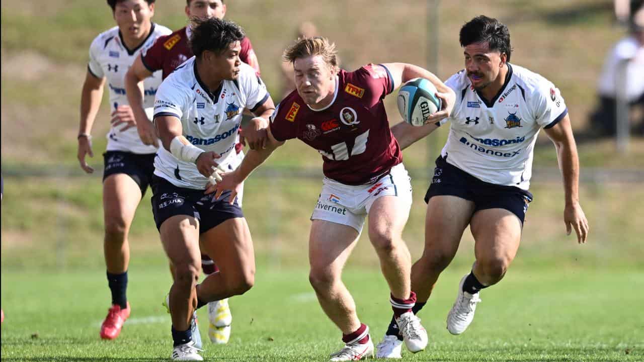 Harry McLaughlin-Phillips in action for the Queensland Reds.