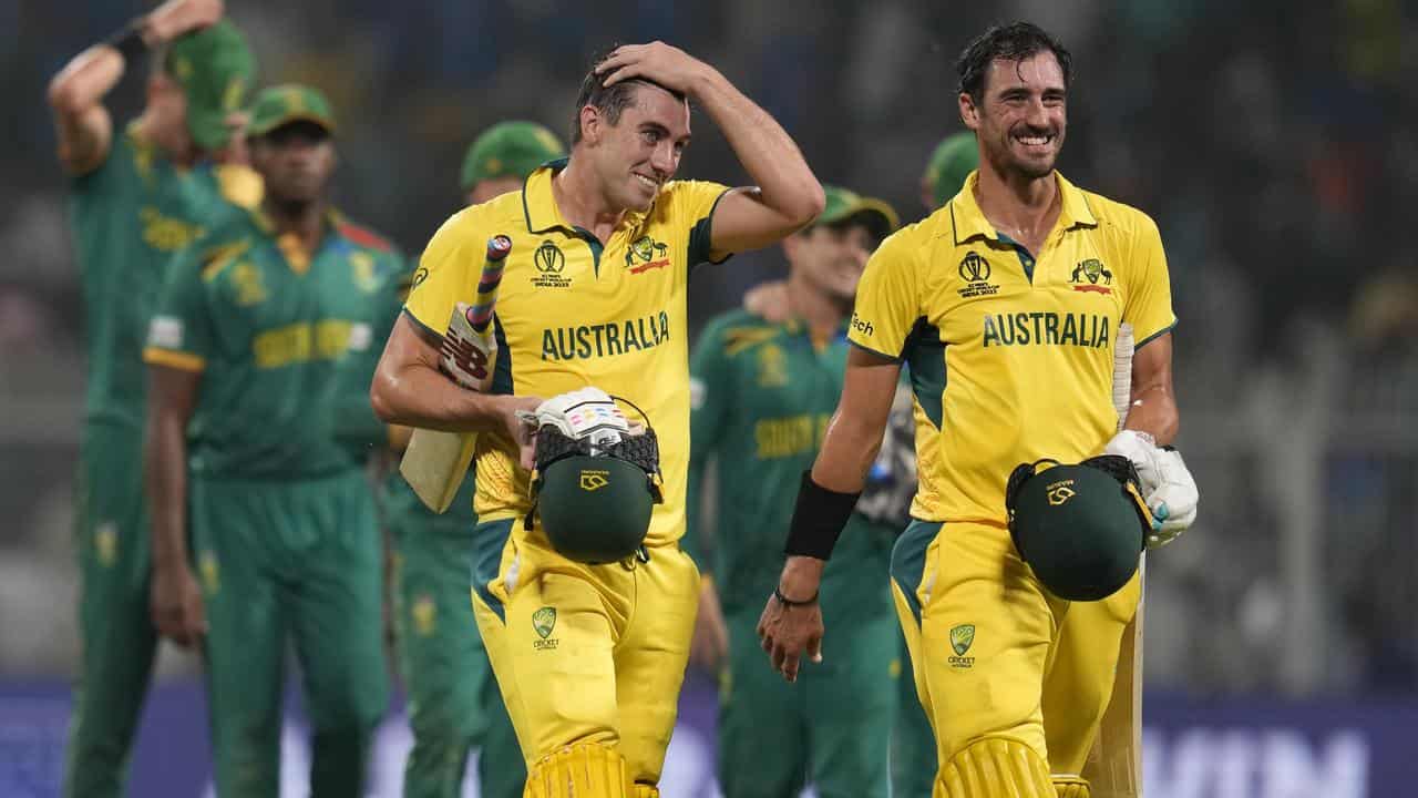 Australia captain Pat Cummins (left) and Mitchell Starc