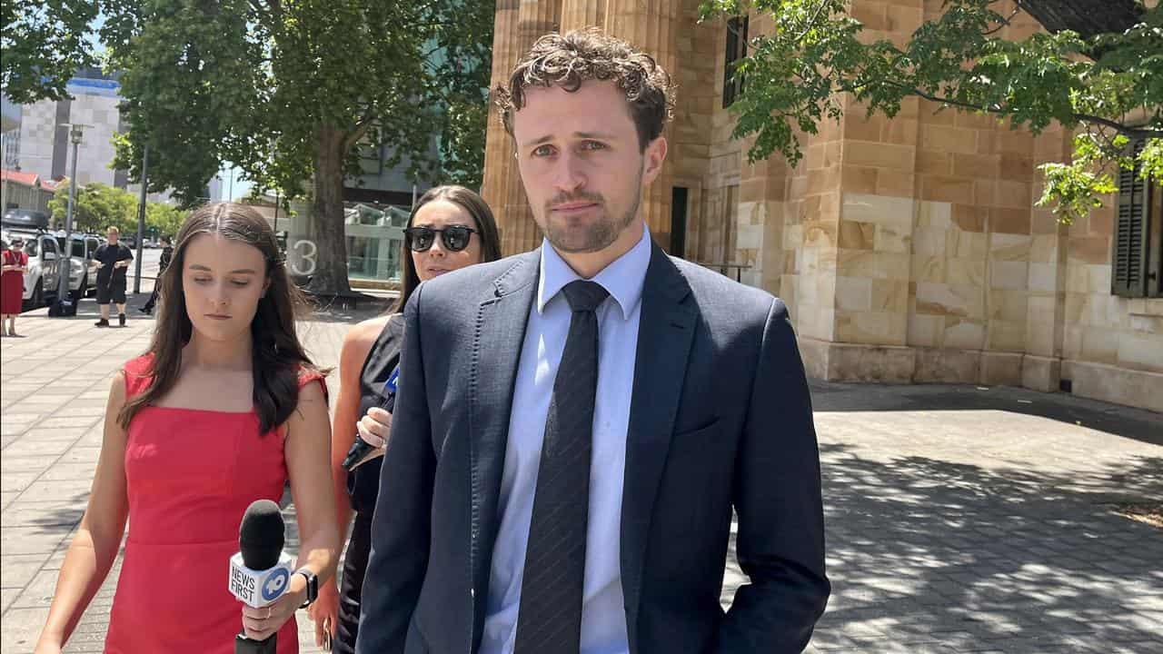 Jacinta Davila’s lawyer Alexander Jackson leaves court