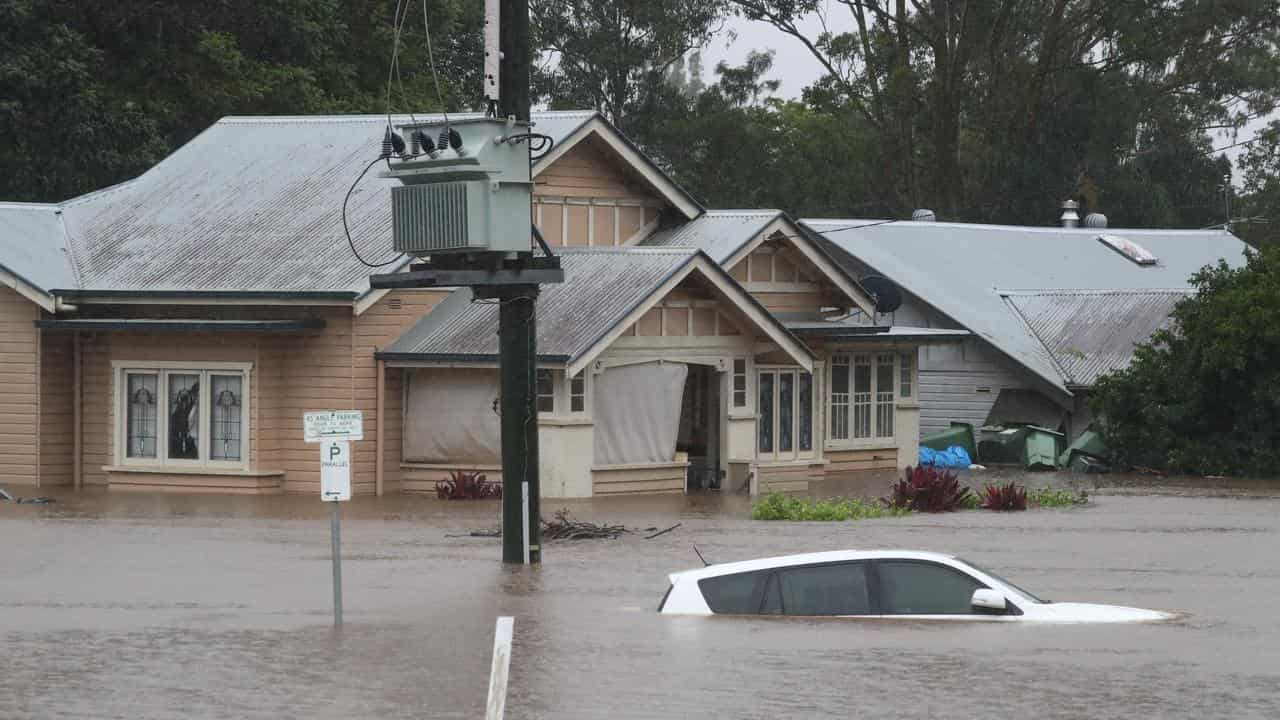 Flooding in Lismore in February 2022.