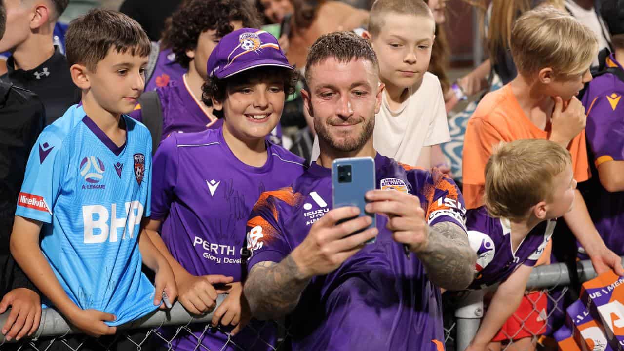 Perth Glory co-captain Adam Taggart