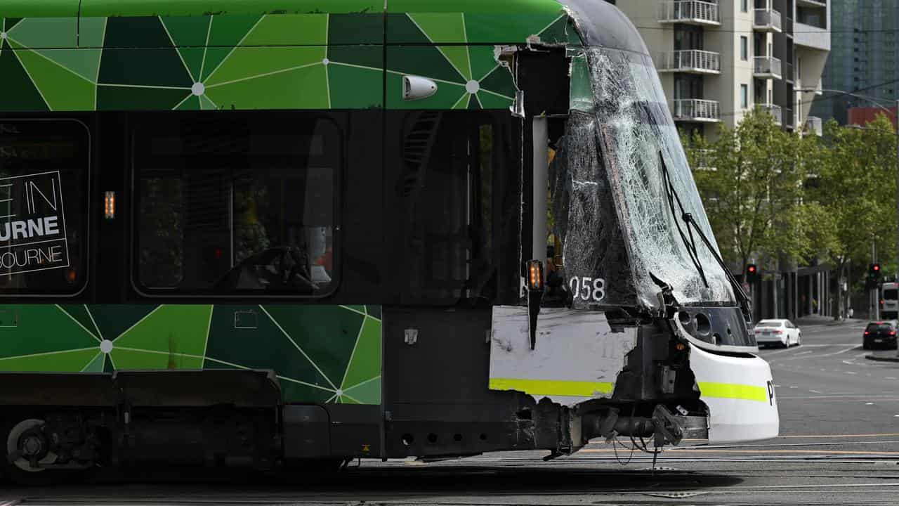 Tram collision in Melbourne