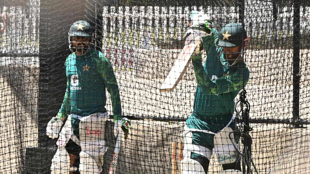 Pakistan's Babar Azam (left) and Shan Masood.