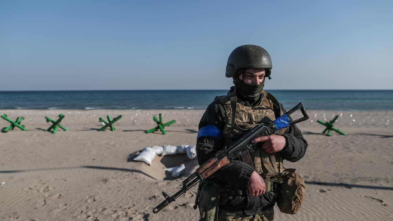 Ukrainian soldier in Odessa