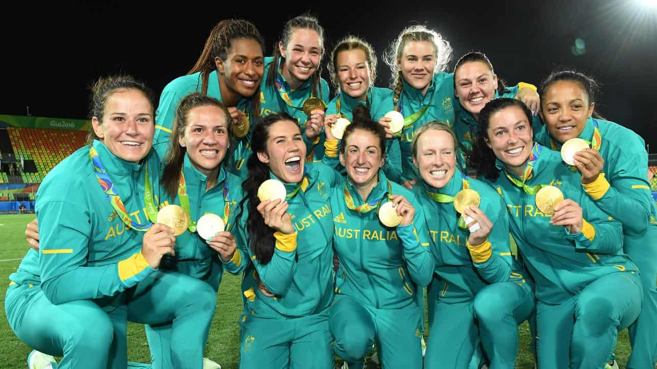 Australia's Rio 2016 Olympic sevens gold medallists.