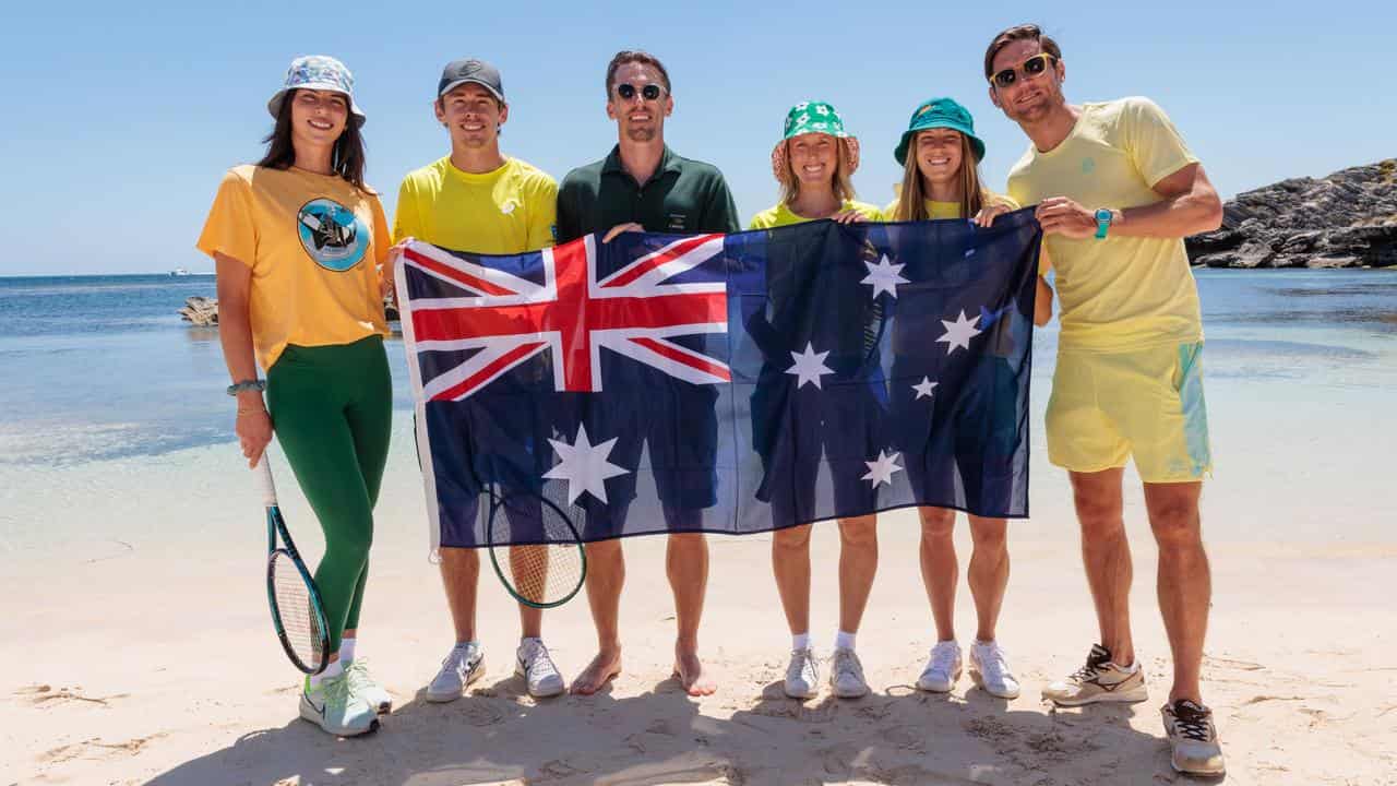 Australia's United Cup team on Rottnest Island.