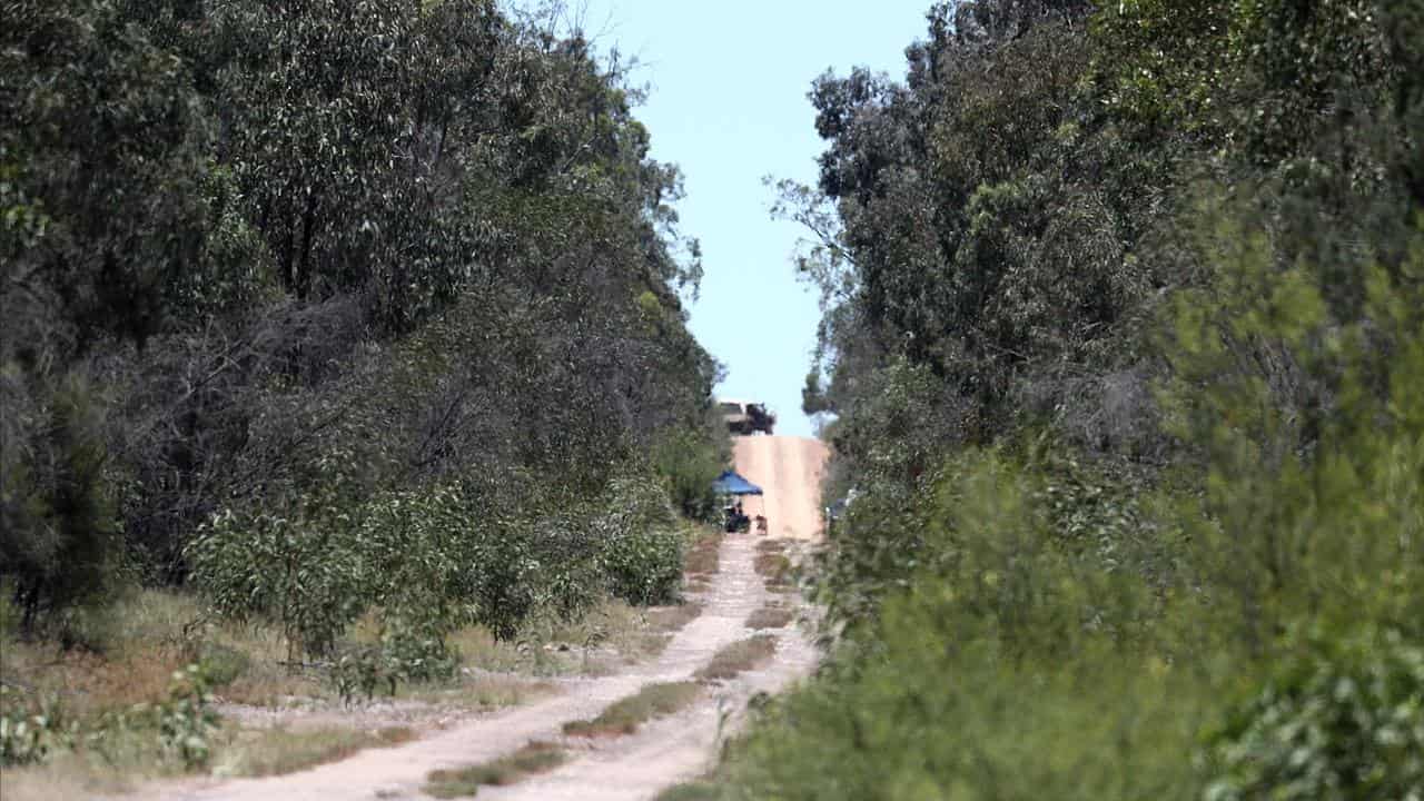 A general view of Wain's Road in Wieambilla, Queensland