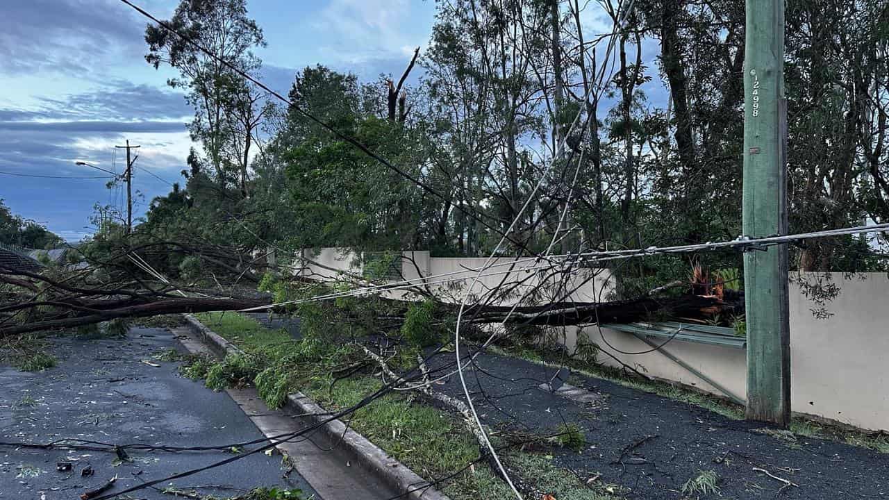 Storm damage in Helensvale, Gold Coast