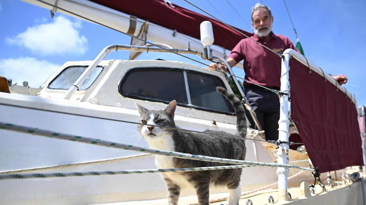 Bob Williams and Oli prepare to set sail for the 2023 Sydney to Hobart