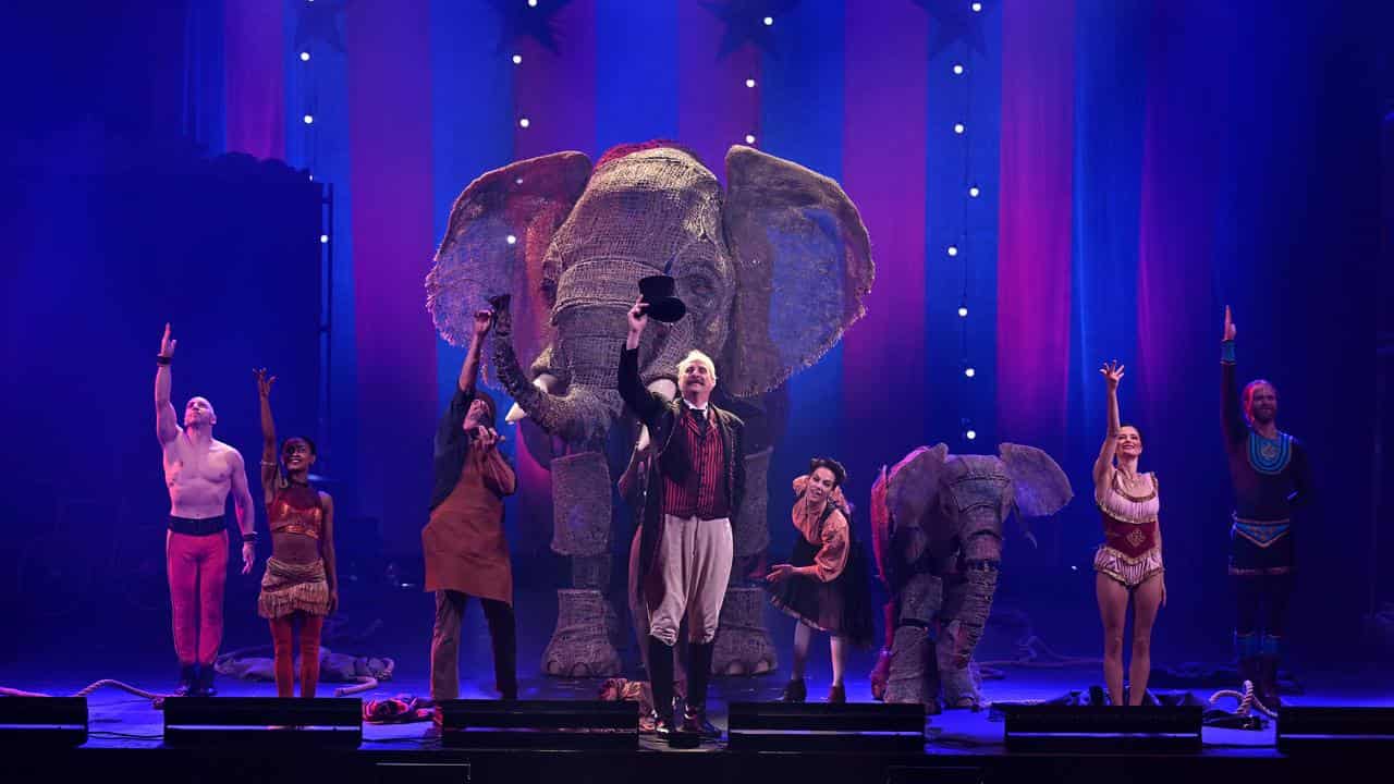 Circus 1903 cast members in a curtain call.