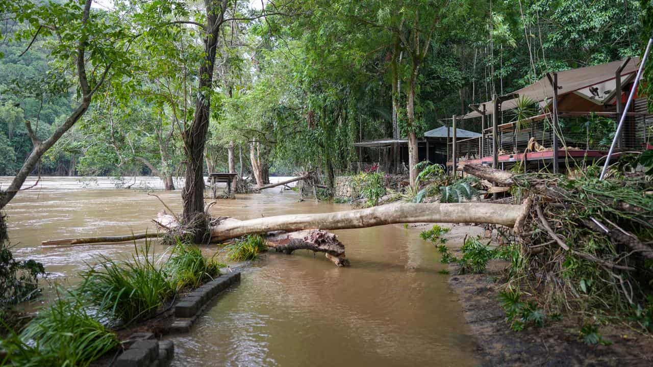 Floodwater at Lake Placid in Cairns