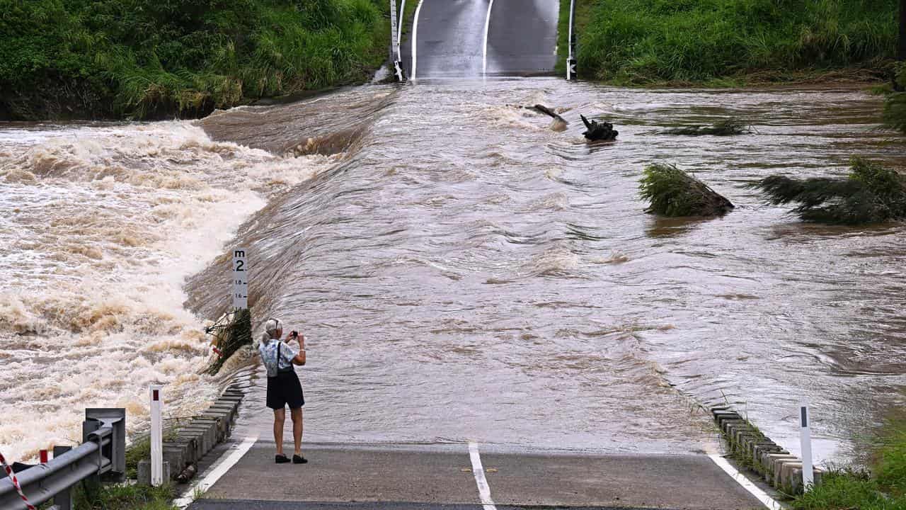 Flooded Coomera River