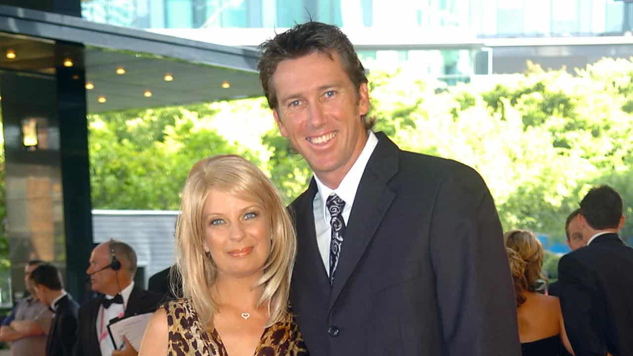 A file photo of Jane McGrath and Glenn McGrath 