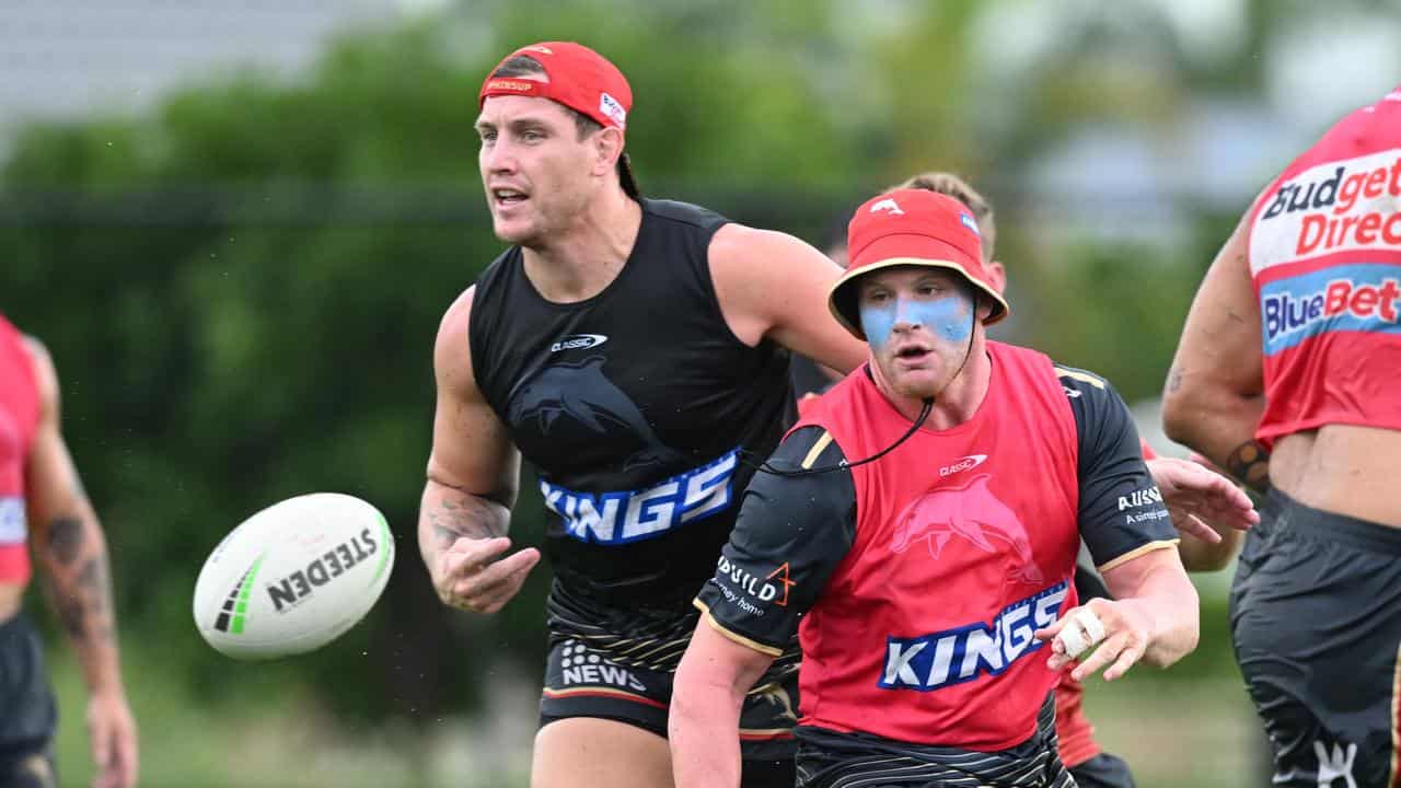 Thomas Flegler at training with the Dolphins. 