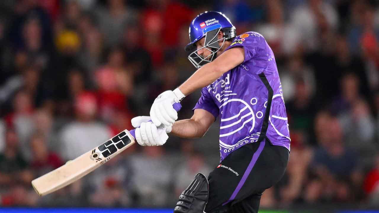 Tim David bats for the Hurricanes in BBL. 