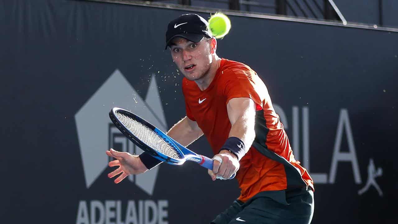 British tennis player Jack Draper at the Adelaide International. 