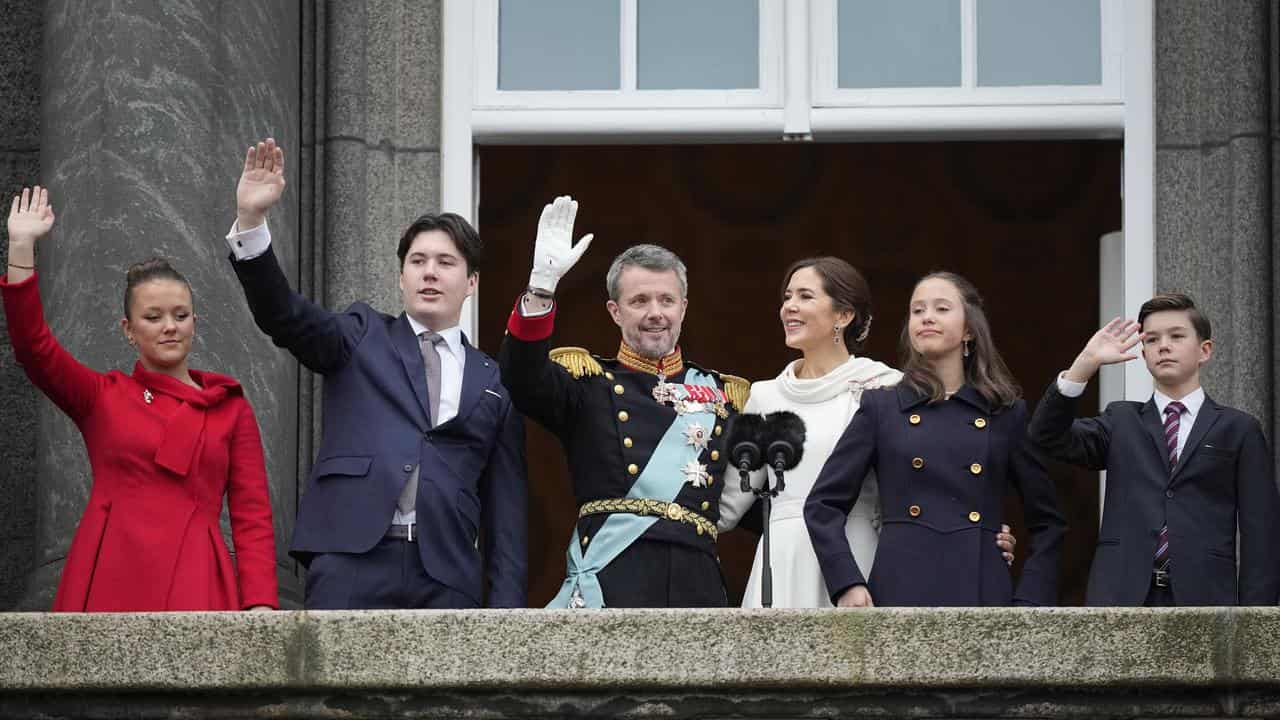 Denmark's King Frederik X and Queen Mary, together with their children