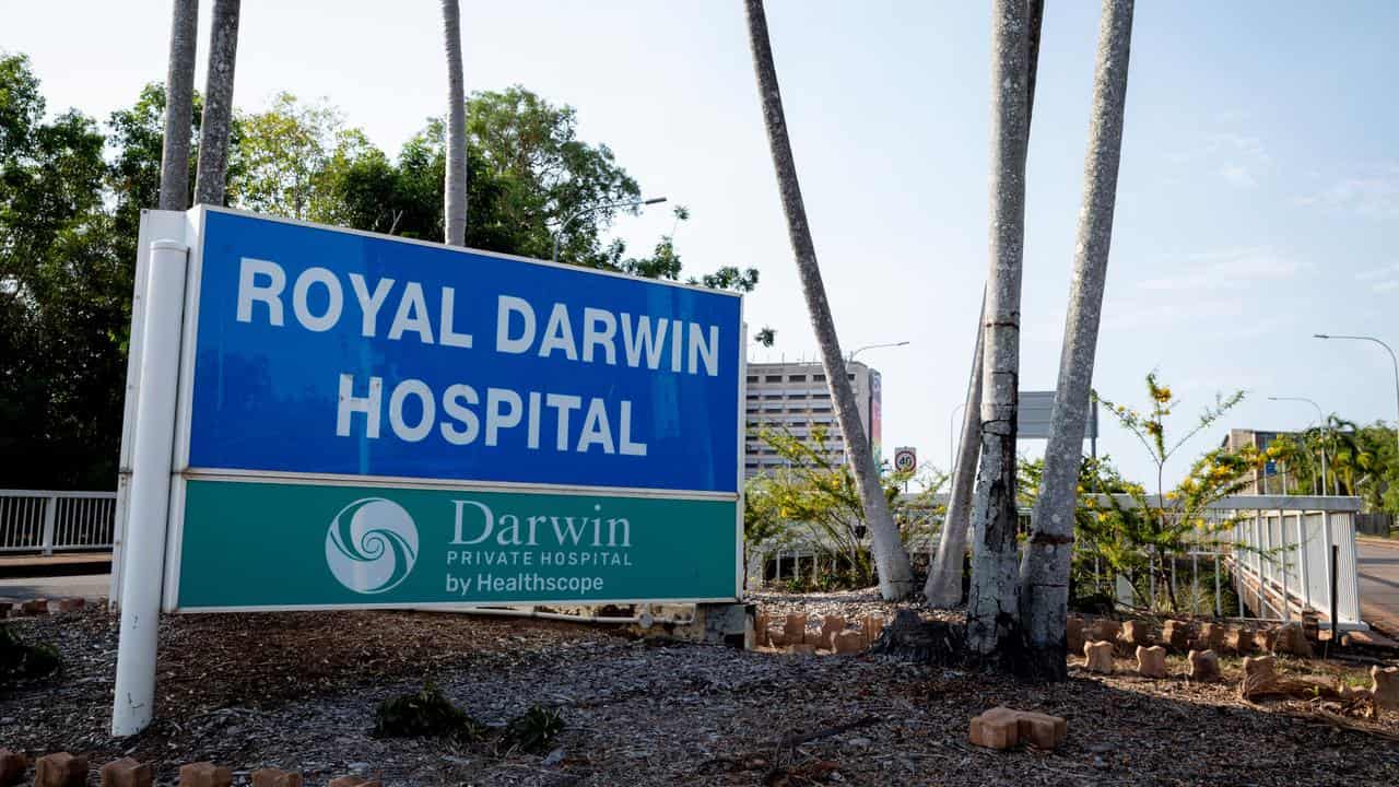 Entrance of Royal Darwin Hospital (file image)