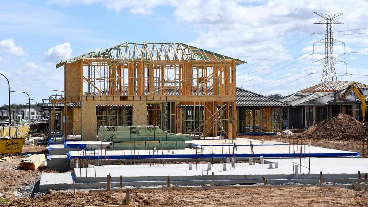 New houses being built in Sydney.