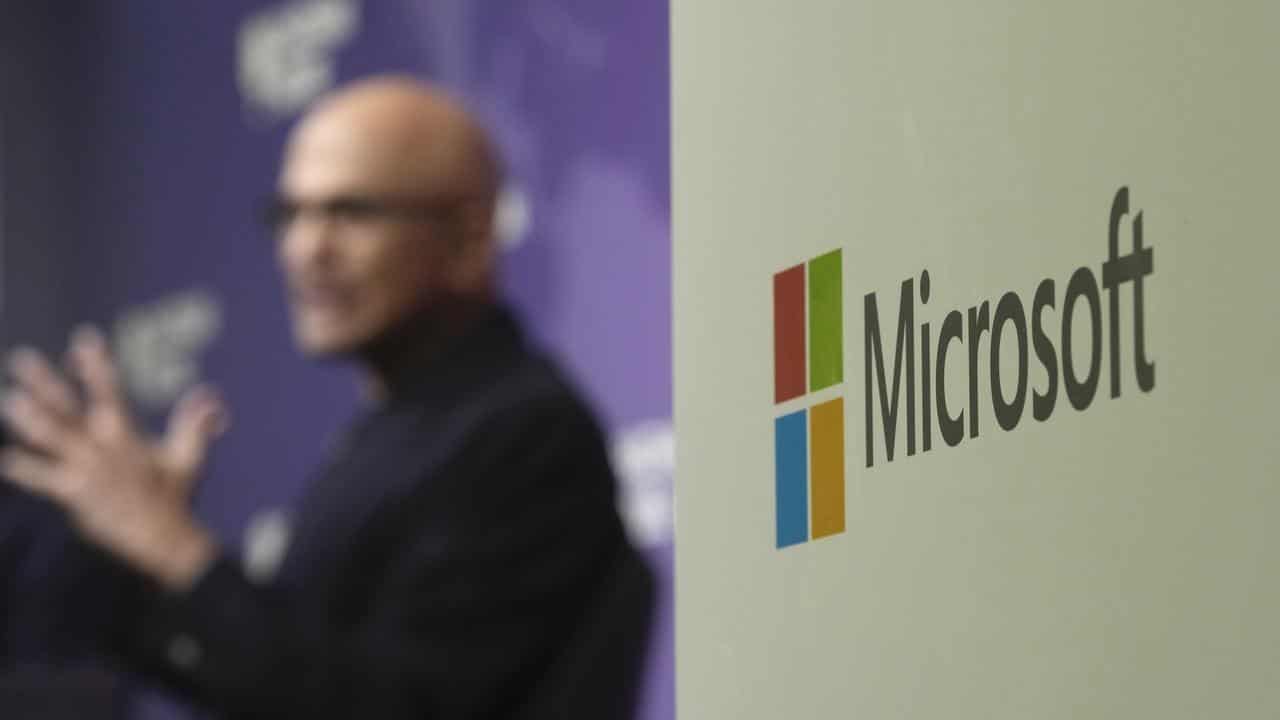 Microsoft CEO Satya Nadella speaks at an event (file image)