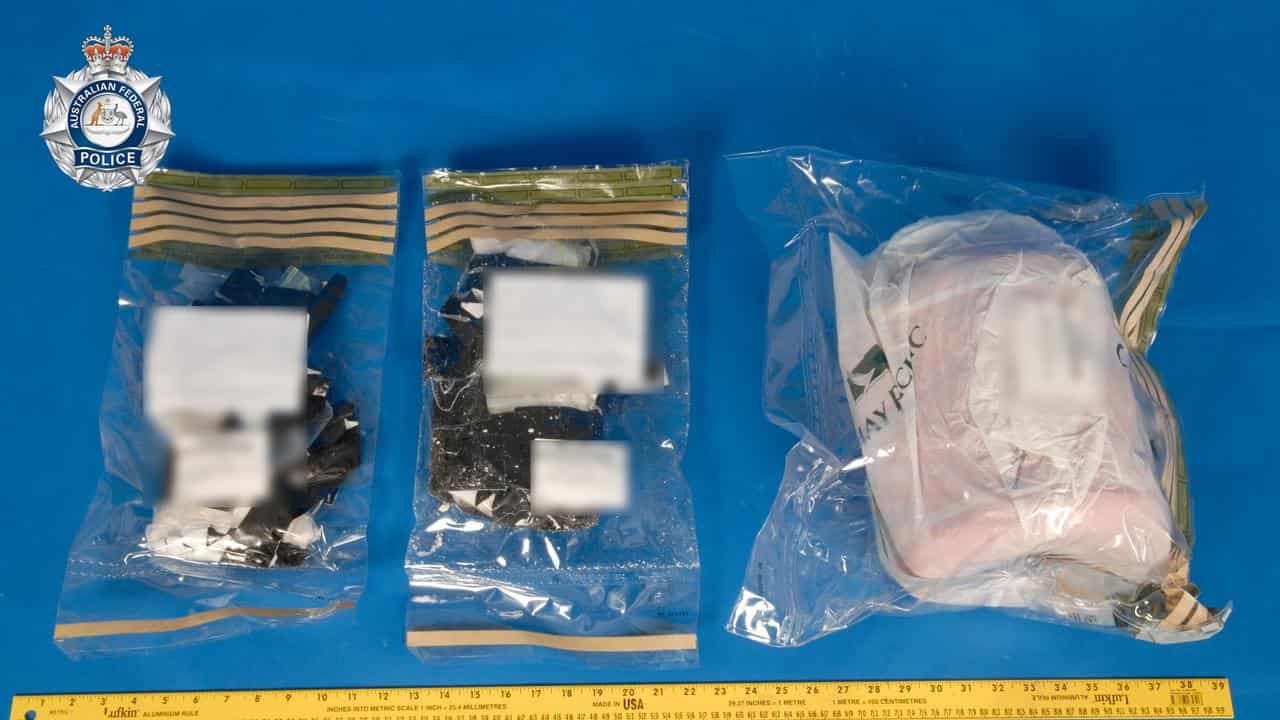 Cocaine and meth seized by AFP and Border Force officers (file image)