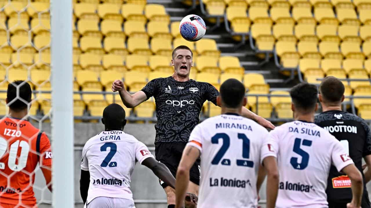 Action from Wellington against Melbourne Victory. 