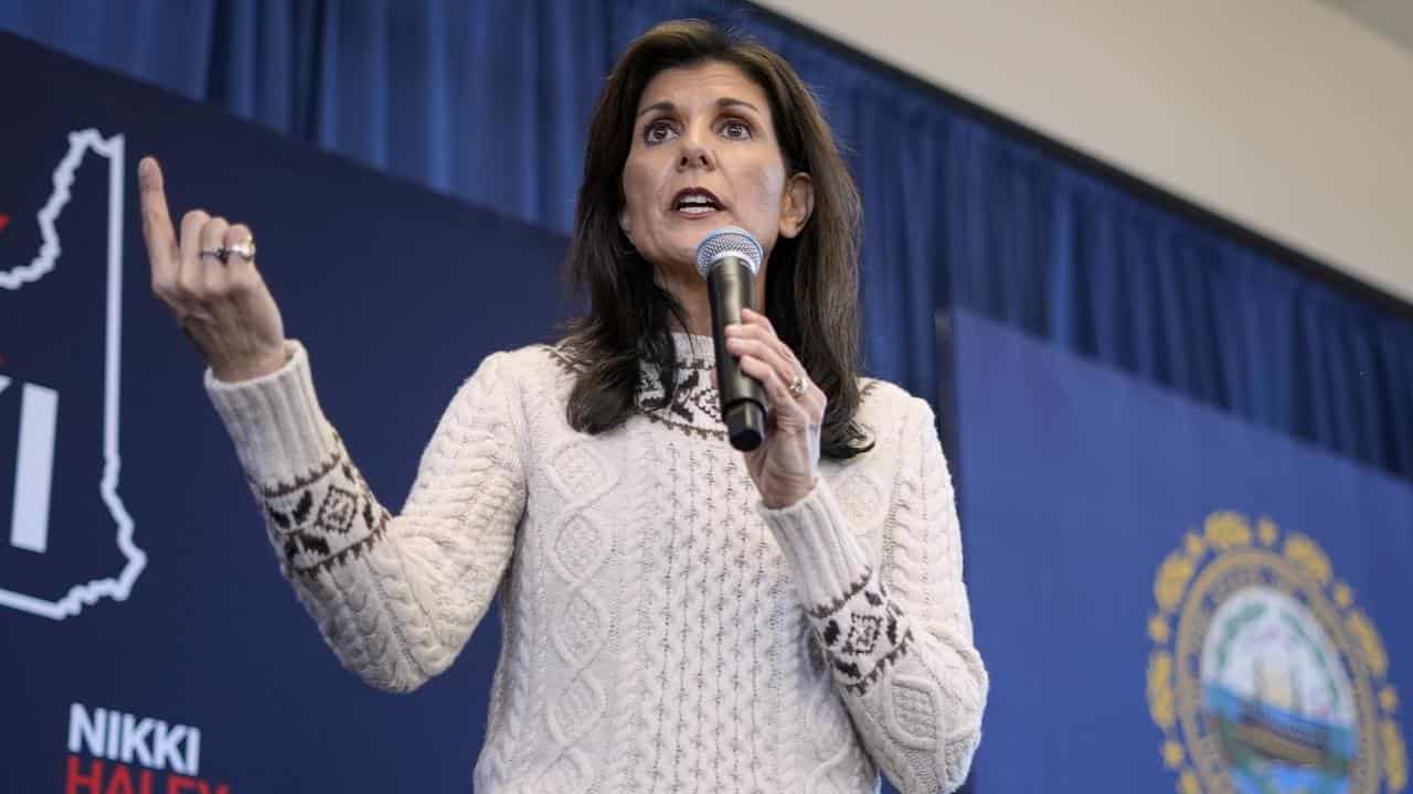 Republican presidential candidate Nikki Haley